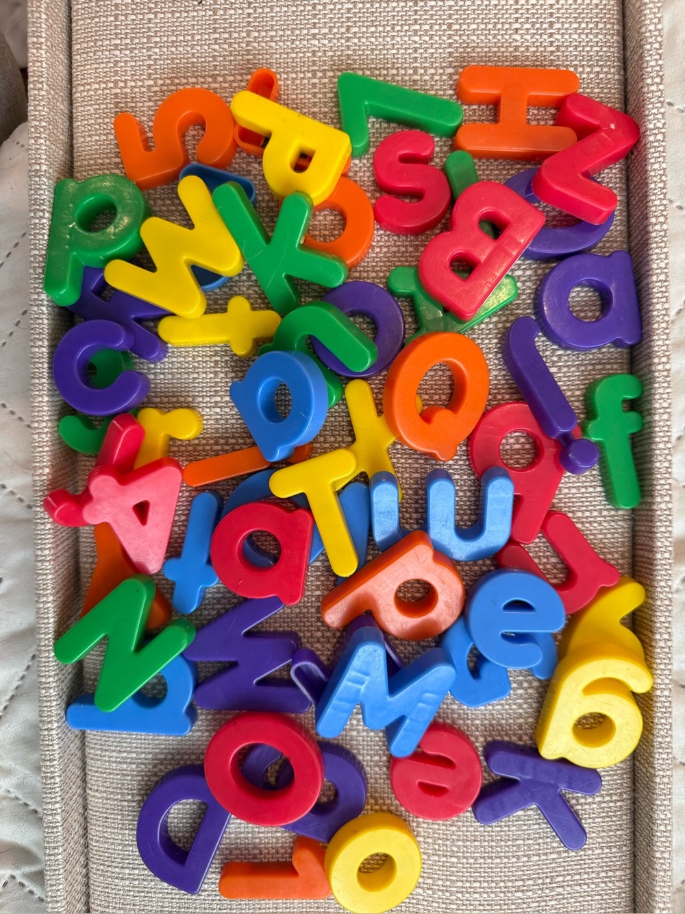 Bag of 58 Colorful Magnetic Alphabet Letters & Numbers - RANDOM